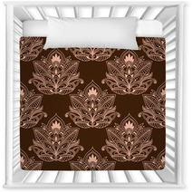 Brown Persian Paisley Seamless Floral Pattern Nursery Decor 70495169