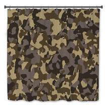 Brown Seamless Army Camouflage Bath Decor 54167981