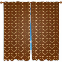 Brown Seamless Pattern Window Curtains 71982340