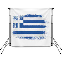 Brushstroke Flag Greece With Transparent Background Backdrops 64530866