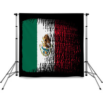 Brushstroke Flag Mexico Backdrops 65804577