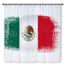 Brushstroke Flag Mexico Bath Decor 65804568
