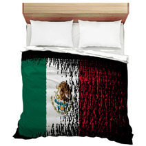 Brushstroke Flag Mexico Bedding 65804577