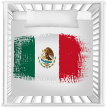 Brushstroke Flag Mexico Nursery Decor 65804568