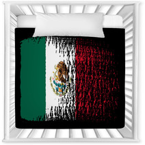 Brushstroke Flag Mexico Nursery Decor 65804577