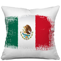 Brushstroke Flag Mexico Pillows 65804568