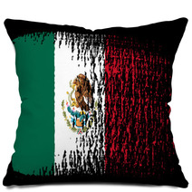 Brushstroke Flag Mexico Pillows 65804577