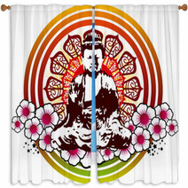 Buddha Global Peace Window Curtains 8150411