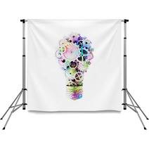 Bulb In Form Color Gears Backdrops 65485906