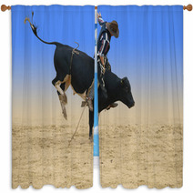 Bull Rider Window Curtains 28819825