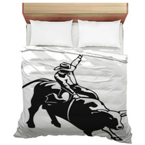 Bull Riding Vinyl Ready Vector Illustration Bedding 26217658