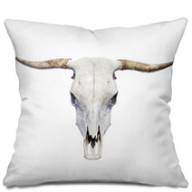 Bull Skull - Top View, Isolated Pillows 52110417