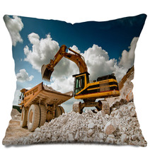 Bulldozer Excavator In Quarry Pillows 45483465