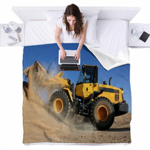 Bulldozer Working With Sand Blankets 61168568