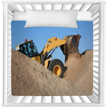 Bulldozer Working With Sand Nursery Decor 60995147