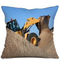 Bulldozer Working With Sand Pillows 60995147