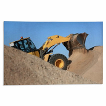 Bulldozer Working With Sand Rugs 60995147