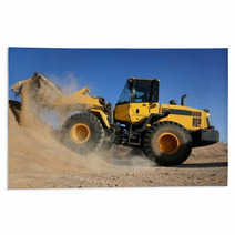 Bulldozer Working With Sand Rugs 61168568