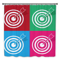 Bullseye And Arrow In Various Colors Bath Decor 66798708