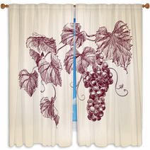 Bunch Of  Grapes Window Curtains 46929873