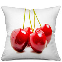 Bunch Of Ripe Juicy Cherries Pillows 66079339