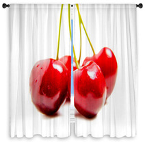 Bunch Of Ripe Juicy Cherries Window Curtains 66079339