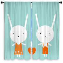 Bunnies' Love Window Curtains 11234407