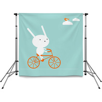 Bunny On A Bike Backdrops 16731928