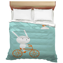 Bunny On A Bike Bedding 16731928