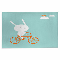 Bunny On A Bike Rugs 16731928