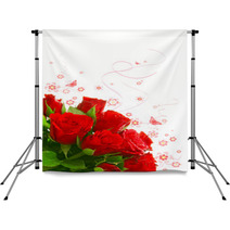 Buoquet Of Roses Backdrops 40771999