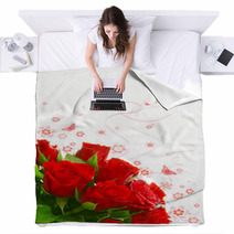 Buoquet Of Roses Blankets 40771999