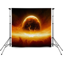 Burning And Exploding Planet Earth Backdrops 54410581