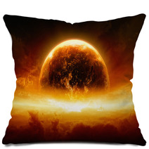 Burning And Exploding Planet Earth Pillows 54410581