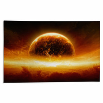 Burning And Exploding Planet Earth Rugs 54410581