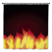 Burning Flames Background Illustration Bath Decor 47886829