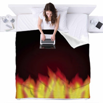 Burning Flames Background Illustration Blankets 47886829