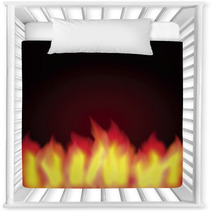 Burning Flames Background Illustration Nursery Decor 47886829