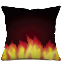 Burning Flames Background Illustration Pillows 47886829