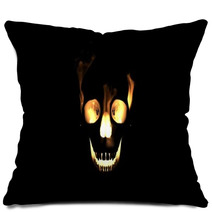 Burning Skull Animation Loop Pillows 143728654