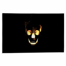 Burning Skull Animation Loop Rugs 143728654