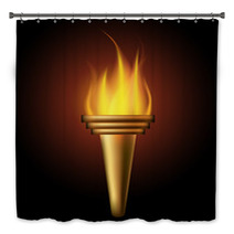 Burning Torch Bath Decor 54644935
