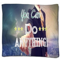Businessman With You Can Do Anything Blankets 77721308
