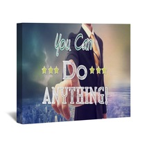 Businessman With You Can Do Anything Wall Art 77721308
