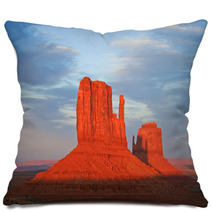 Butte At Sunset In Monument Valley Pillows 60855520