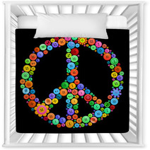 Button Peace Sign Nursery Decor 38001265