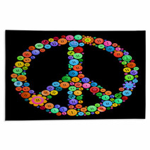 Button Peace Sign Rugs 38001265