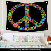 Button Peace Sign Wall Art 38001265