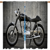 Cafe Racer Motorcycle Window Curtains 49447396