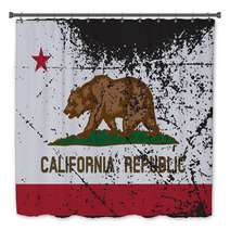 California Flag Grunged Bath Decor 84282434